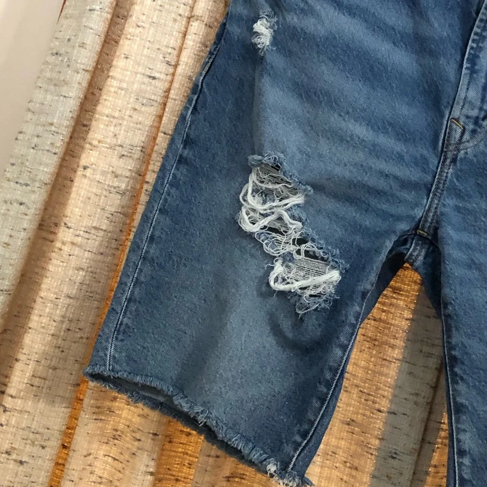 American Eagle Outfitters Easy Flex Distressed Denim Shorts
